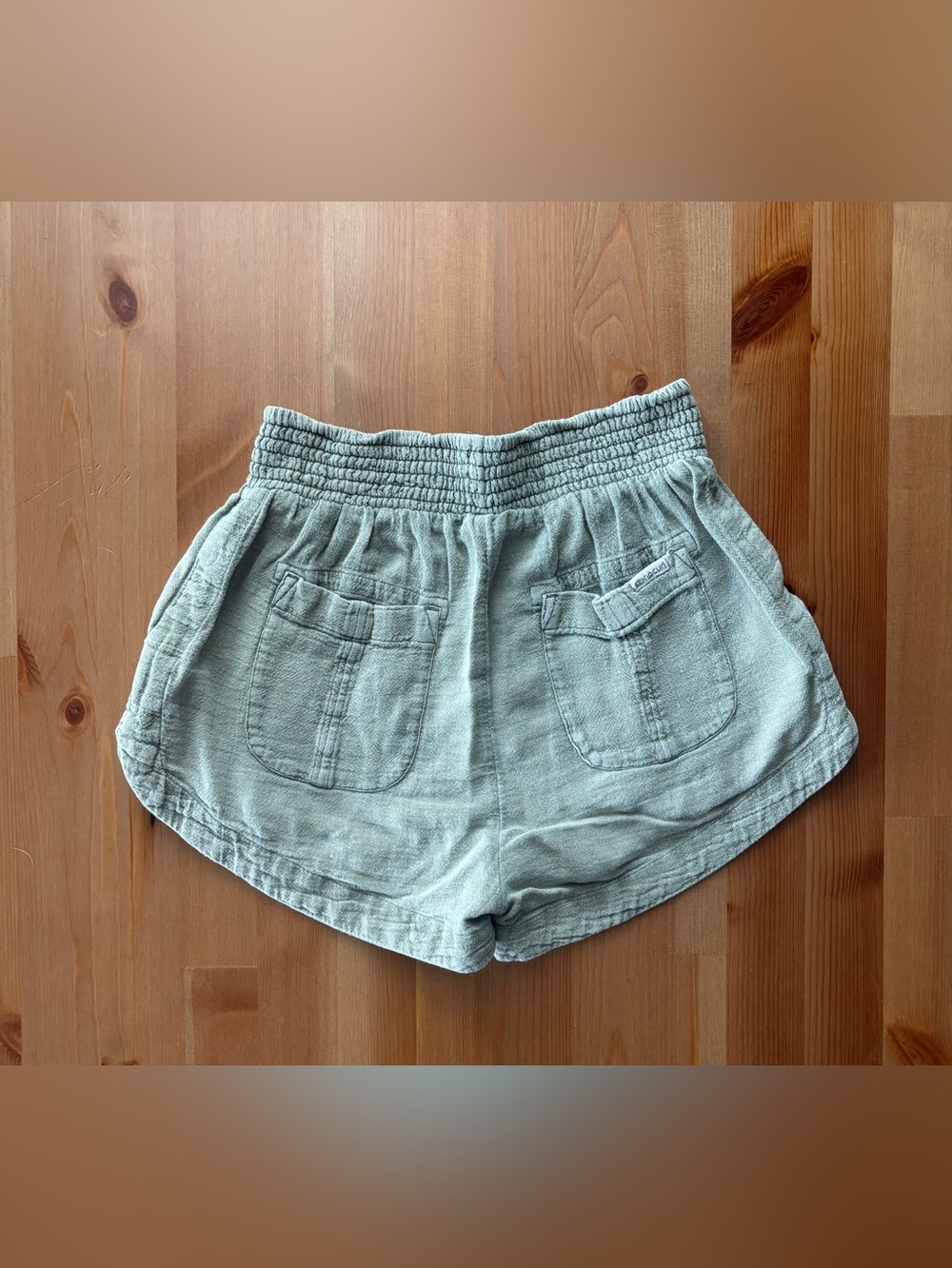 Girls Rip Curl Sage Green Elastic-Waist Athletic Shorts - Picture 3 of 4